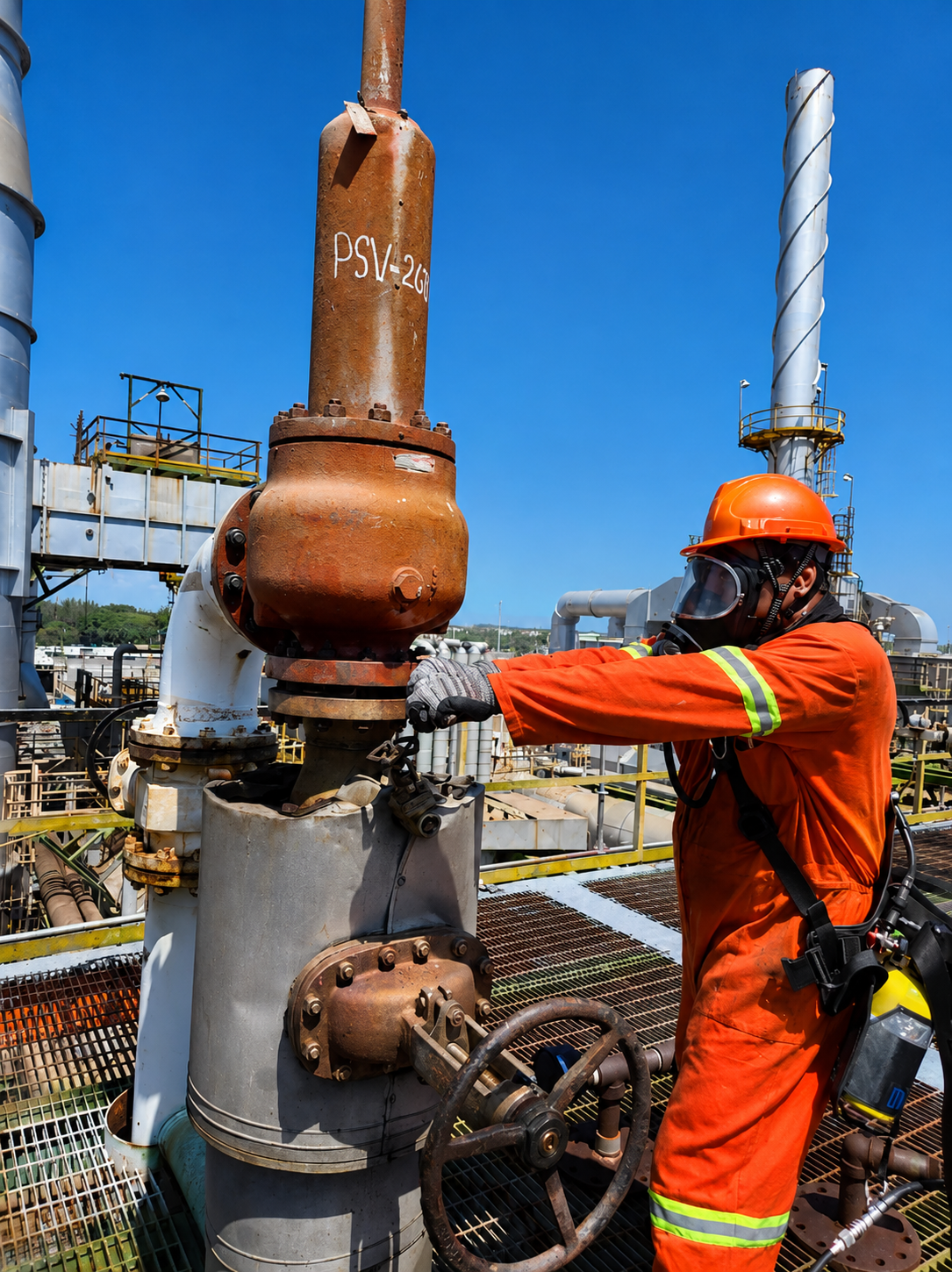 Técnico de Servicontrol en válvula industrial